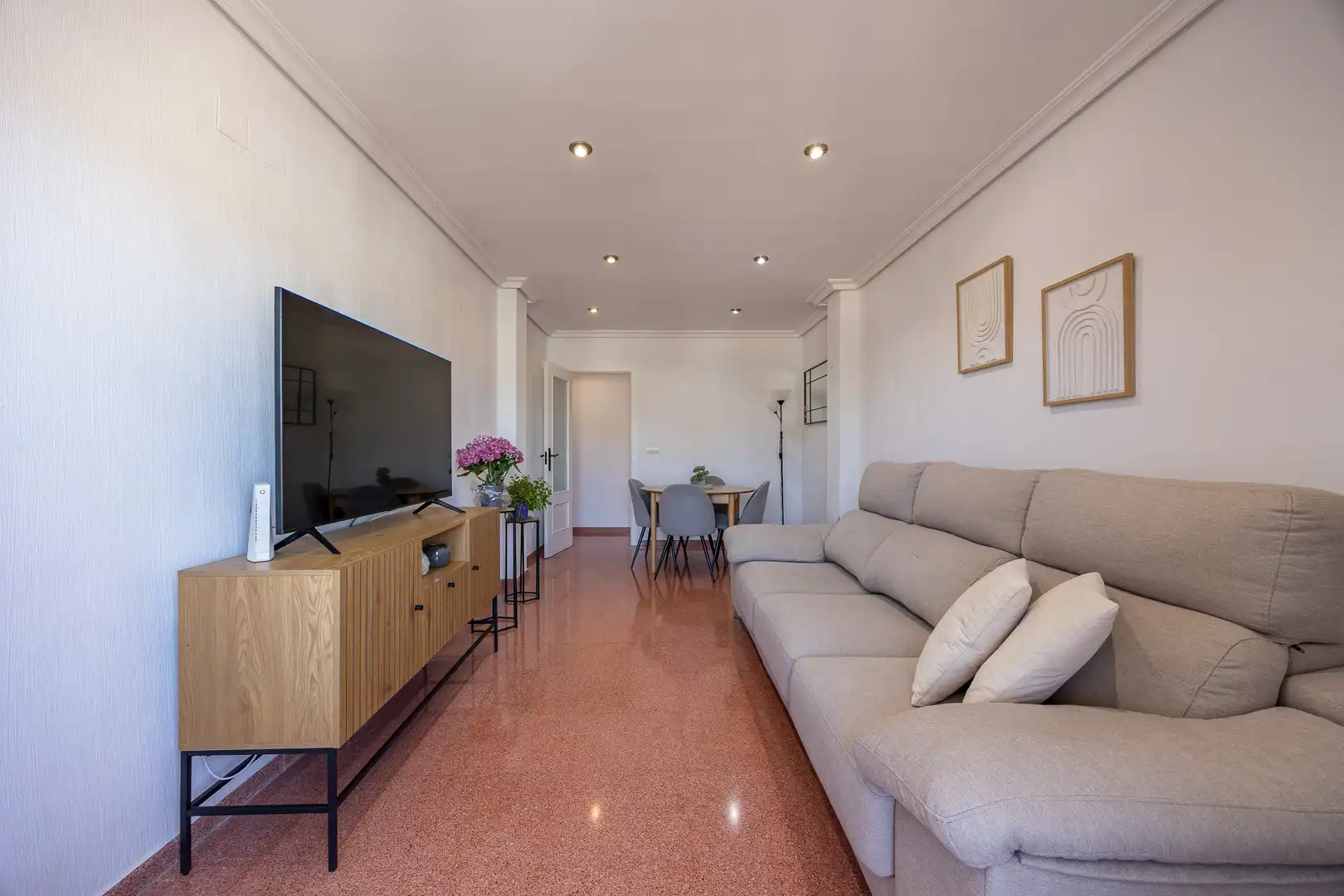 Living room of Flat for sale in Villajoyosa / La Vila Joiosa  with Furnished and Balcony