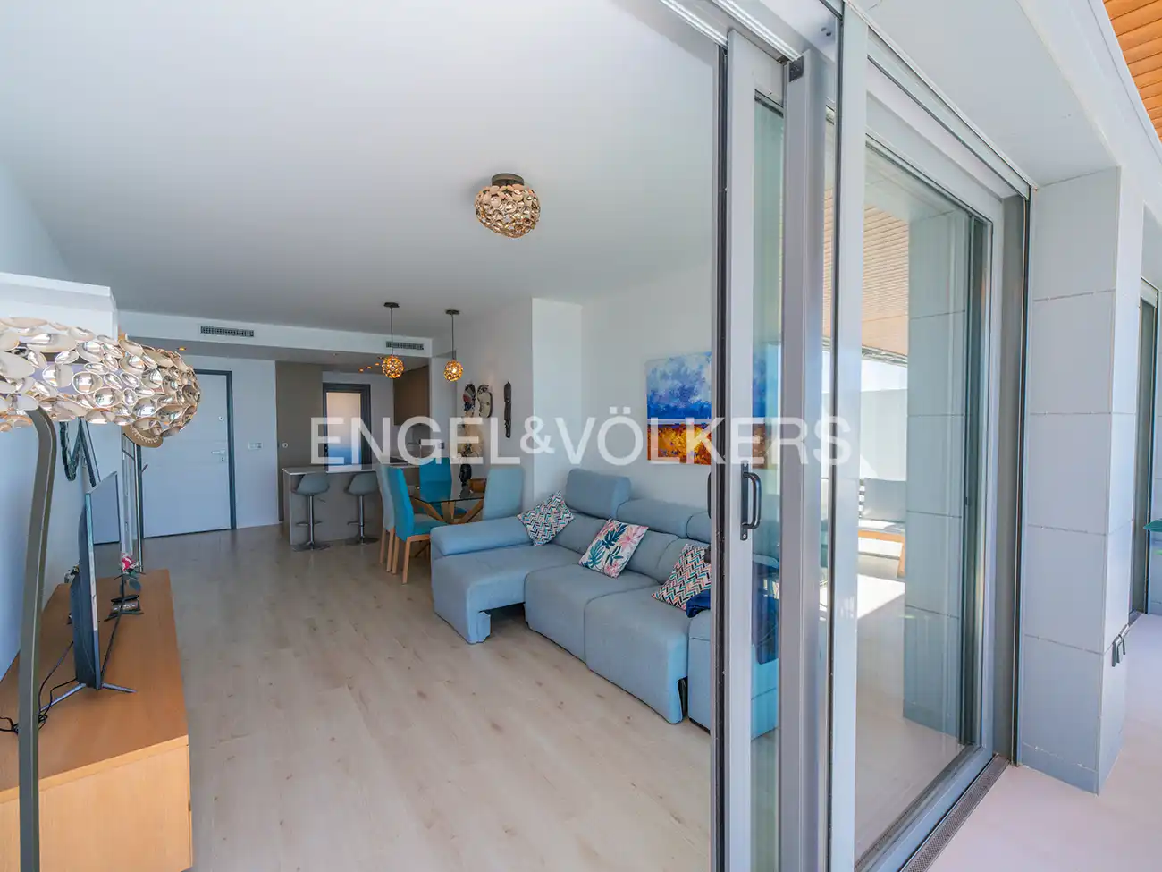 Living room of Flat for rent in Alicante / Alacant  with Air Conditioner, Terrace and Furnished