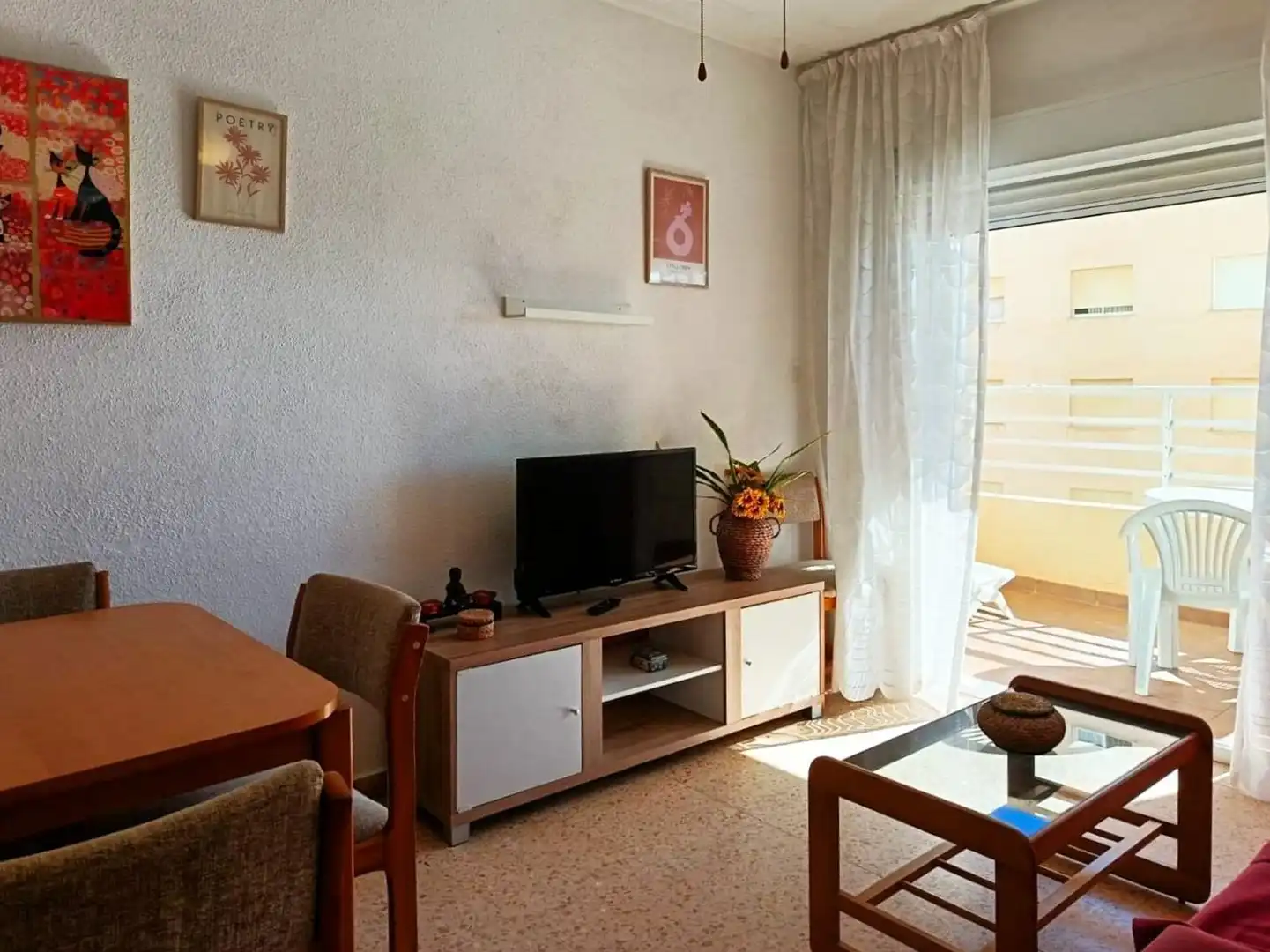 Sala d'estar de Apartament en venda en Bellreguard amb Terrassa, Moblat i Balcó
