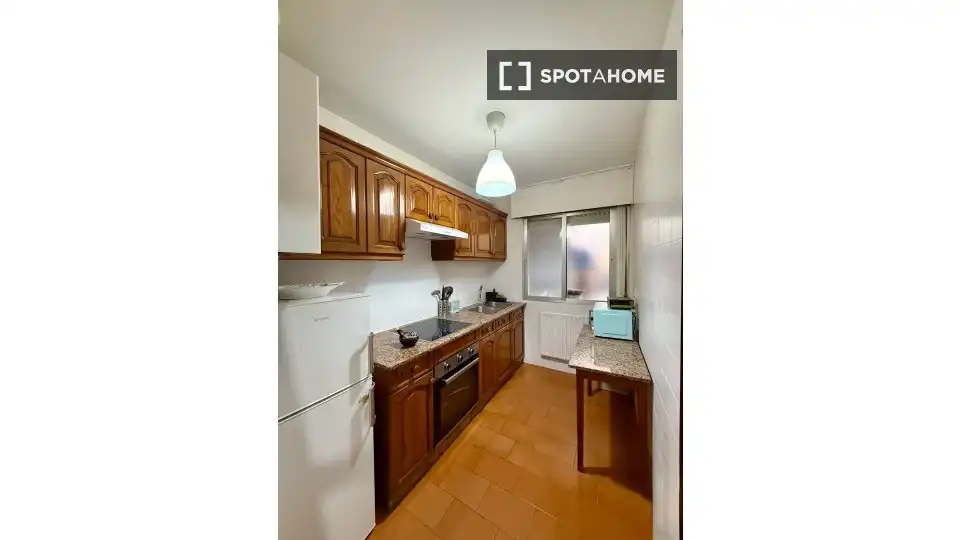 Cuina de Apartament per a compartir en Pontevedra Capital  amb Aire condicionat, Terrassa i Moblat