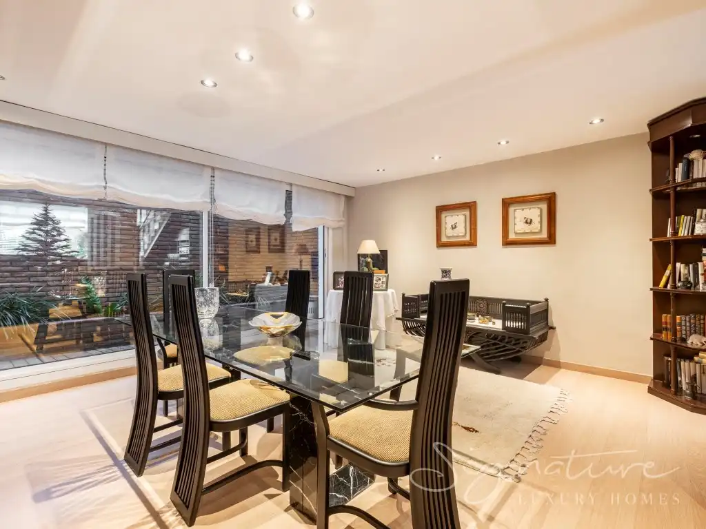 Dining room of Detached homes for sale in Sant Cugat del Vallès  with Air Conditioner, Private garden and Terrace