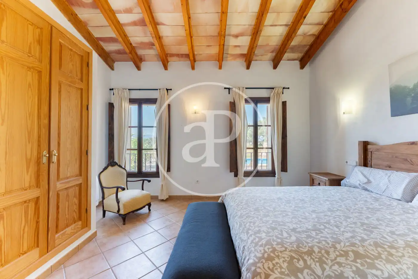 Bedroom of Houses for rent in Sencelles  with Air Conditioner, Heating and Private garden