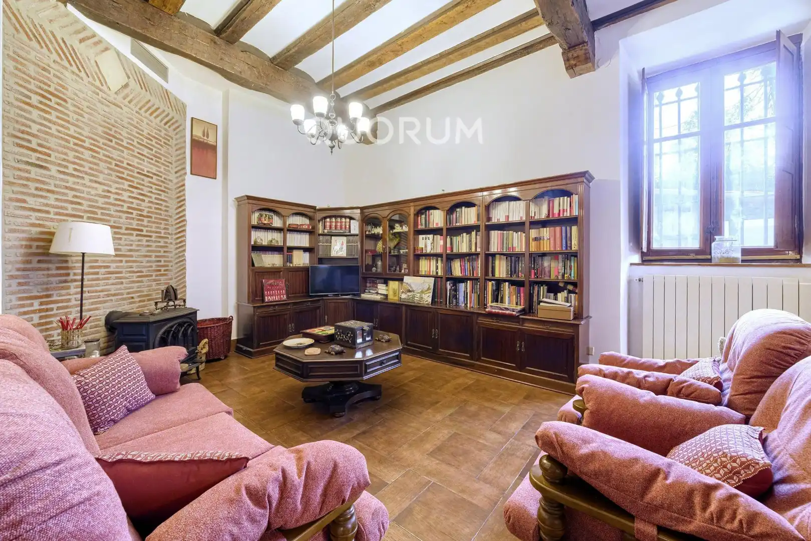 Sala de estar de Casa adosada en venta en Arrankudiaga / Zollo con Calefacción, Amueblado y Balcón