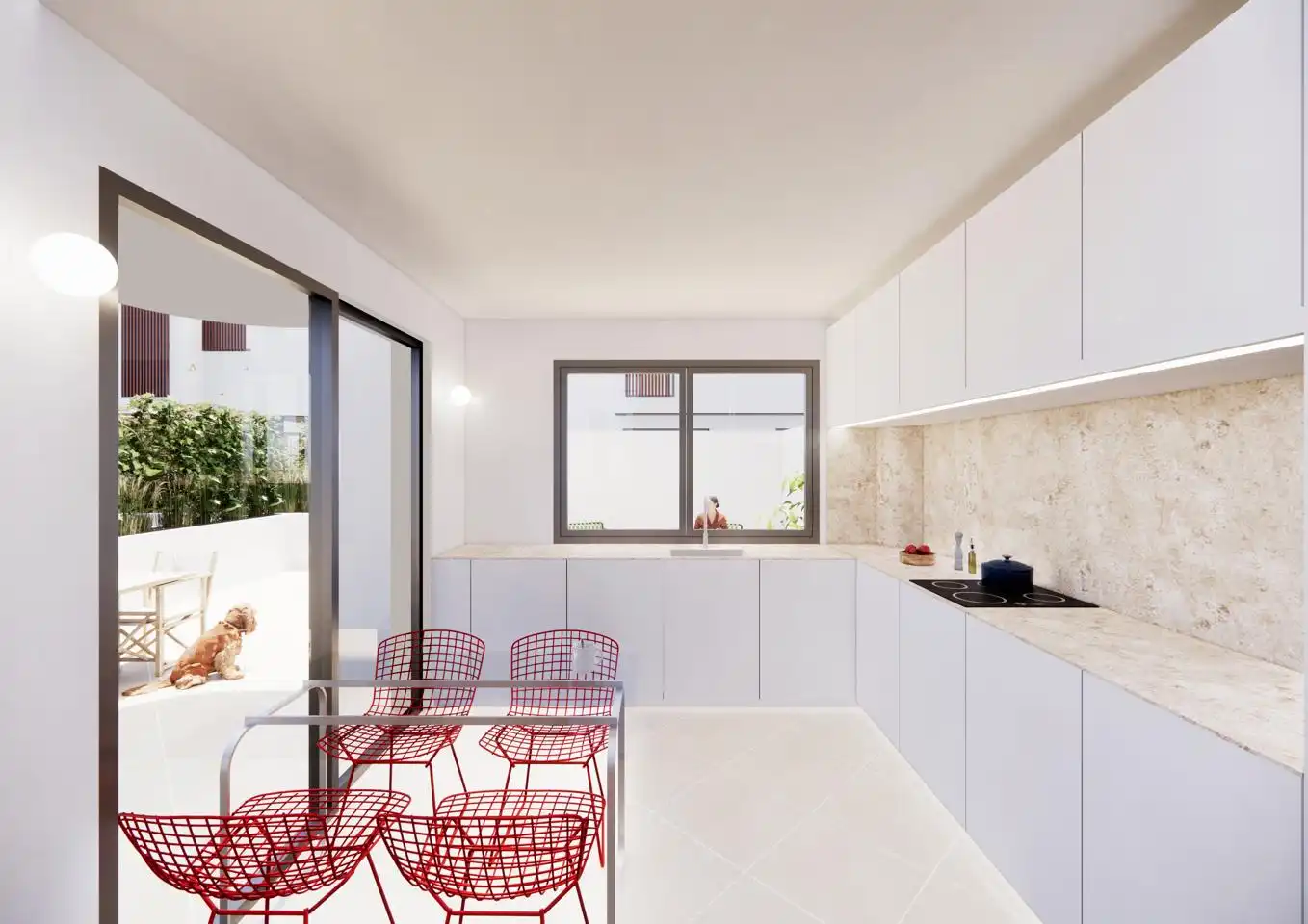 Cuina de Casa o xalet en venda en Ciutadella de Menorca amb Aire condicionat, Jardí privat i Terrassa