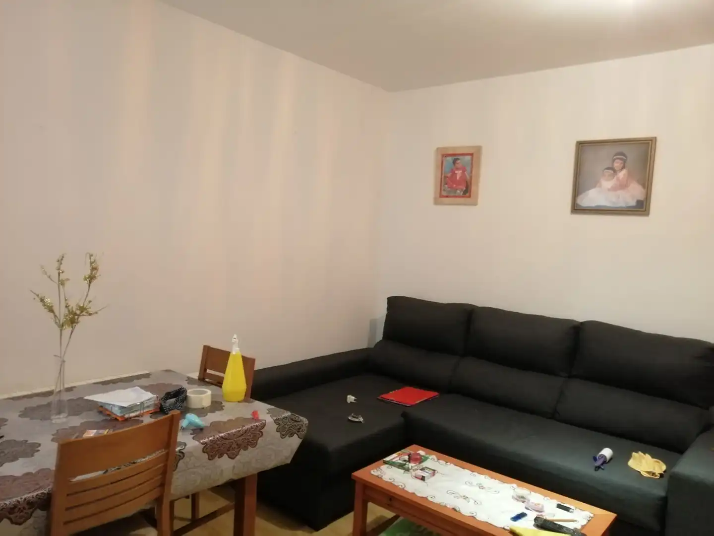 Living room of Flat for sale in Nogueira de Ramuín  with Heating, Parquet flooring and Furnished