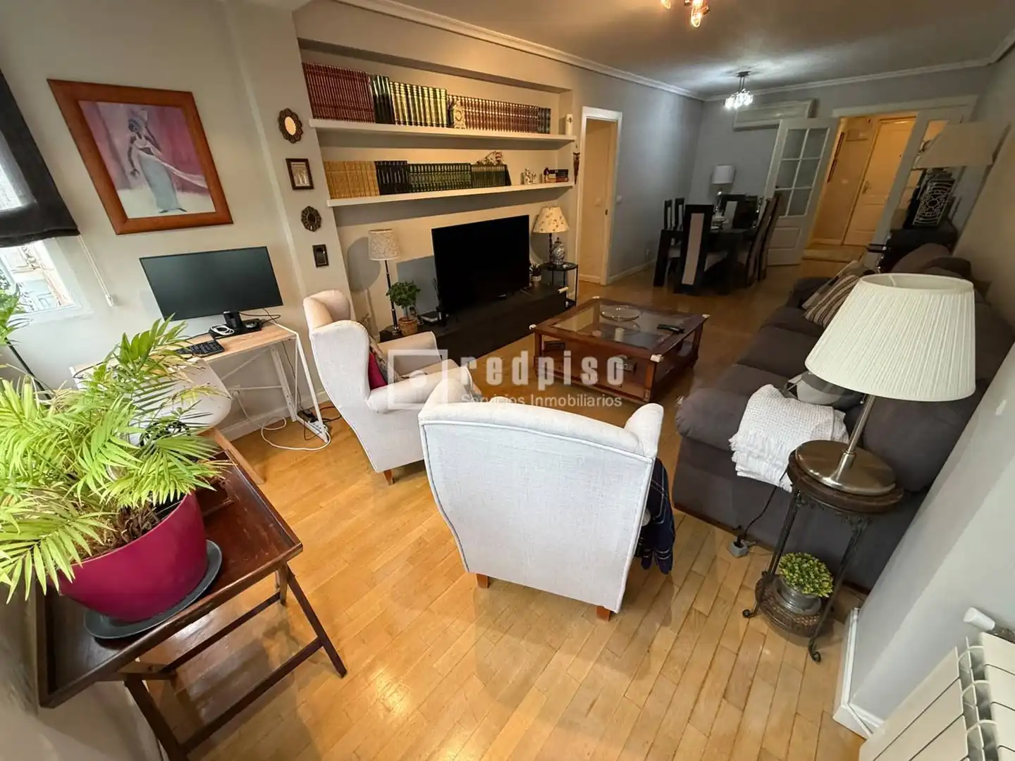 Wohnzimmer von Wohnung zum Verkauf in Madrid mit Klimaanlage, Heizung und Terrasse