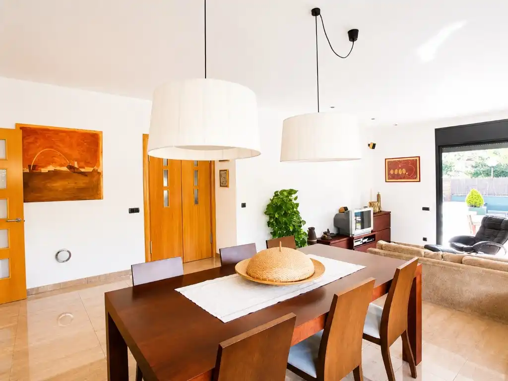 Dining room of Houses for sale in Olèrdola  with Air Conditioner