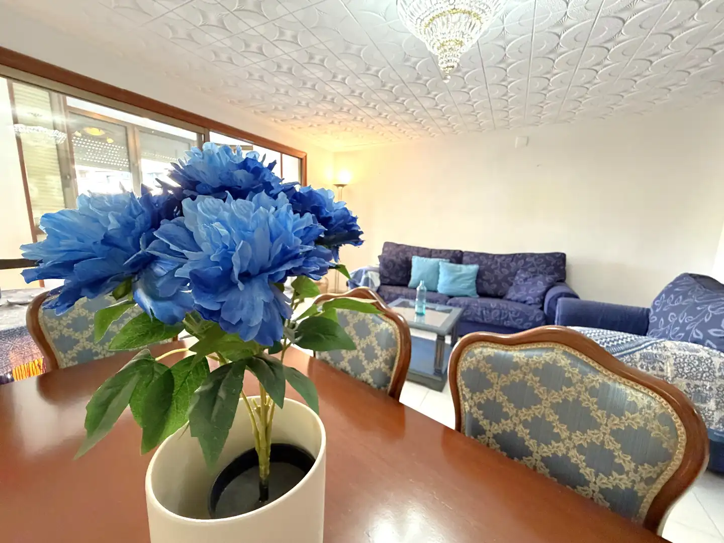 Sala de estar de Piso de alquiler en Alicante / Alacant con Aire acondicionado, Terraza y Amueblado