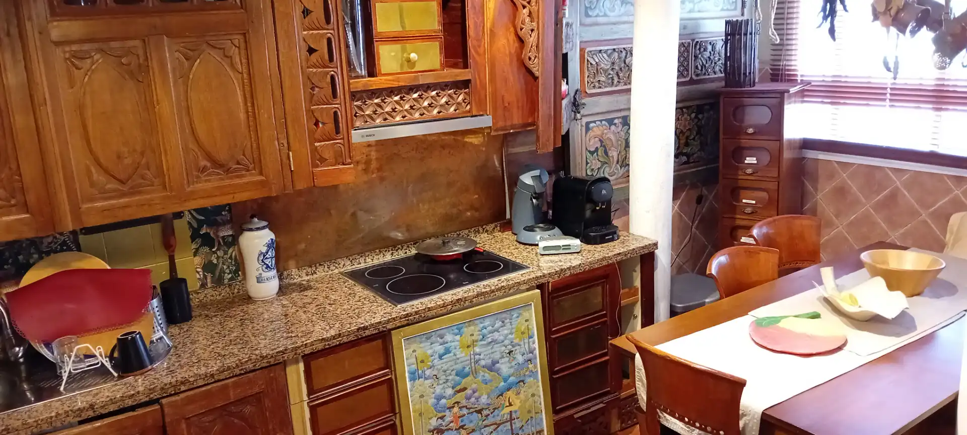 Cuina de Casa adosada en venda en Casares amb Jardí privat, Terrassa i Forn