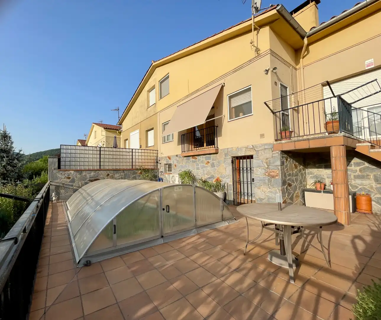 Terraza de Casa o chalet en venta en Sant Pau de Segúries con Aire acondicionado, Jardín privado y Terraza