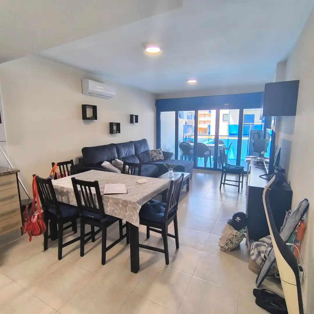 Sala de estar de Piso en venta en Peñíscola / Peníscola con Aire acondicionado, Terraza y Amueblado