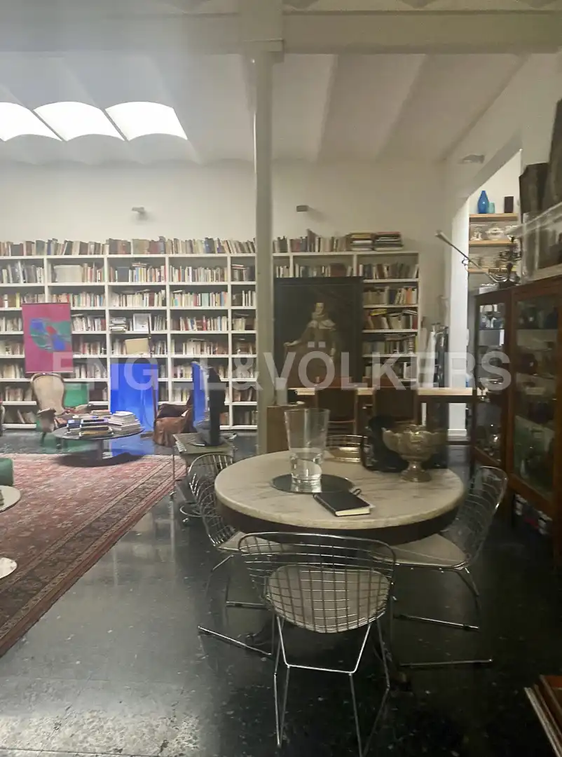 Wohnzimmer von Wohnung zur Miete in Barcelona mit Klimaanlage, Heizung und Privatgarten