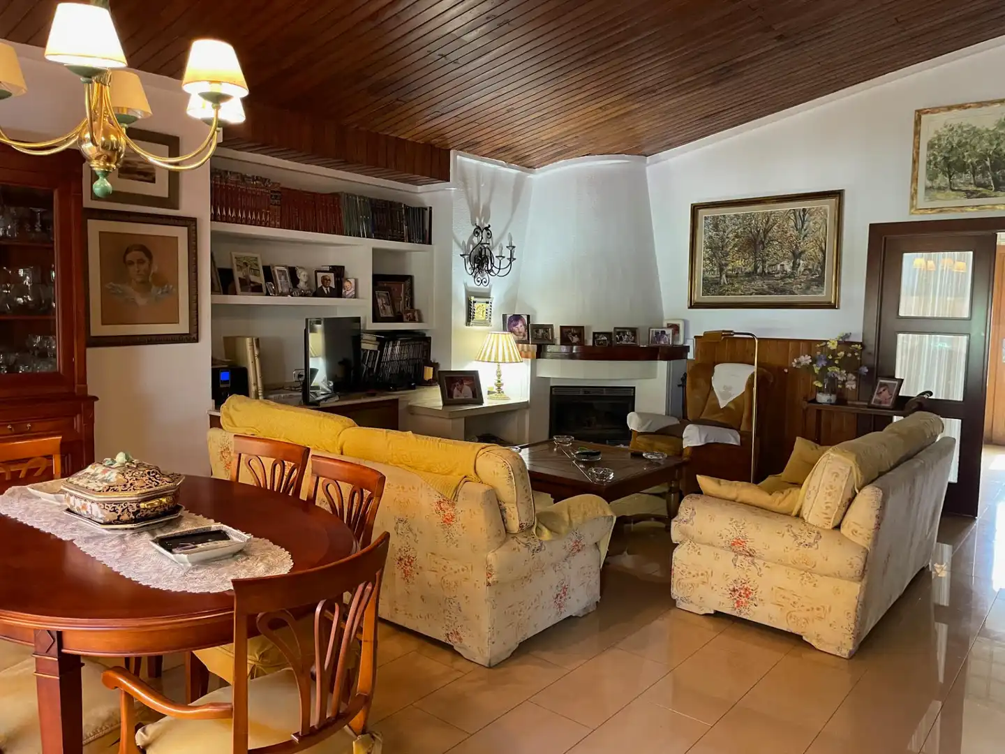 Wohnzimmer von Haus oder Chalet zur Miete in Petrer mit Klimaanlage, Heizung und Privatgarten