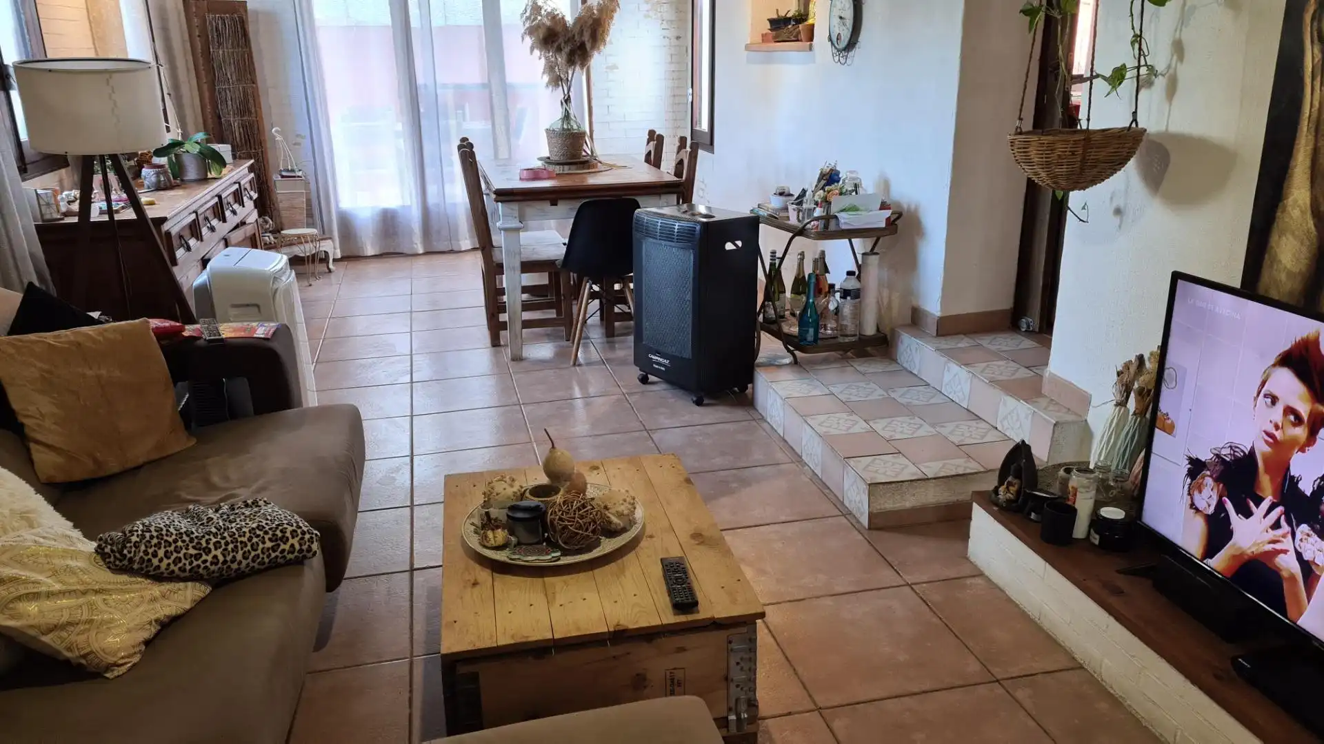 Sala de estar de Casa o chalet en venta en Amposta con Jardín privado, Terraza y Piscina
