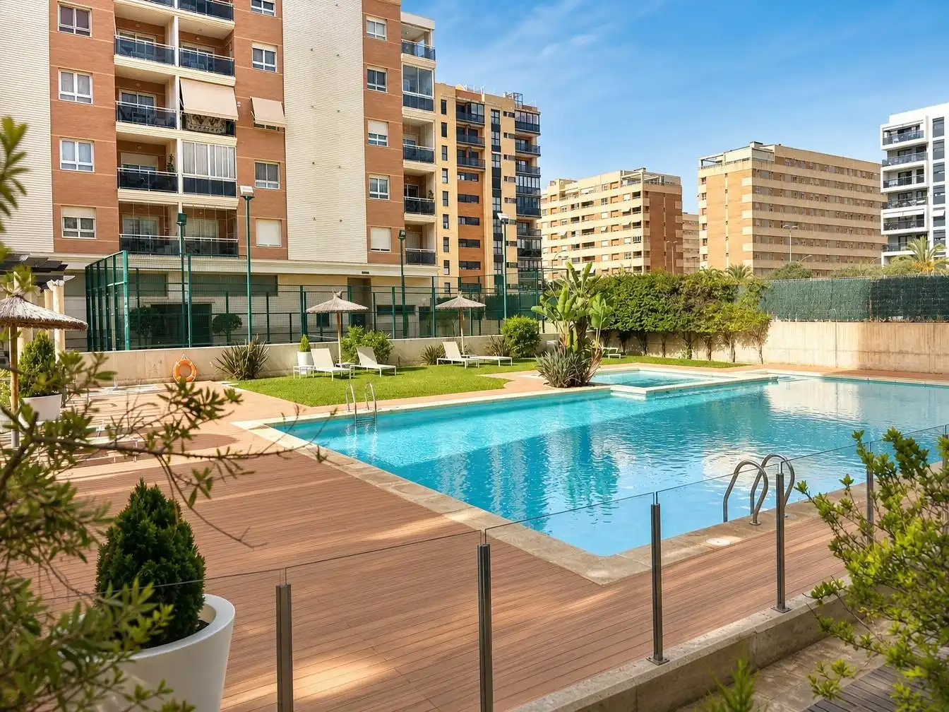 Swimming pool of Attic for sale in Alicante / Alacant  with Heating, Private garden and Terrace