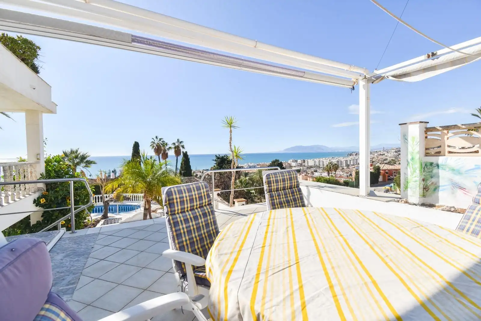 Terraza de Casa o chalet de alquiler en Rincón de la Victoria con Aire acondicionado, Calefacción y Jardín privado
