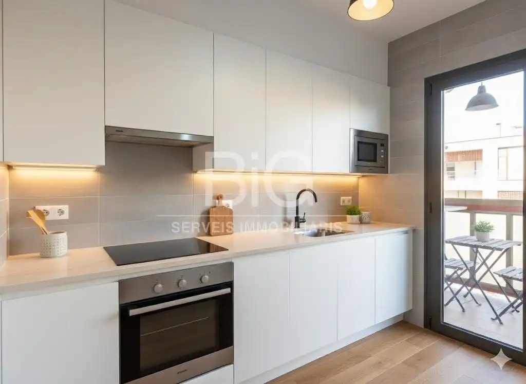 Cocina de Ático en venta en Mataró con Terraza, Trastero y Balcón