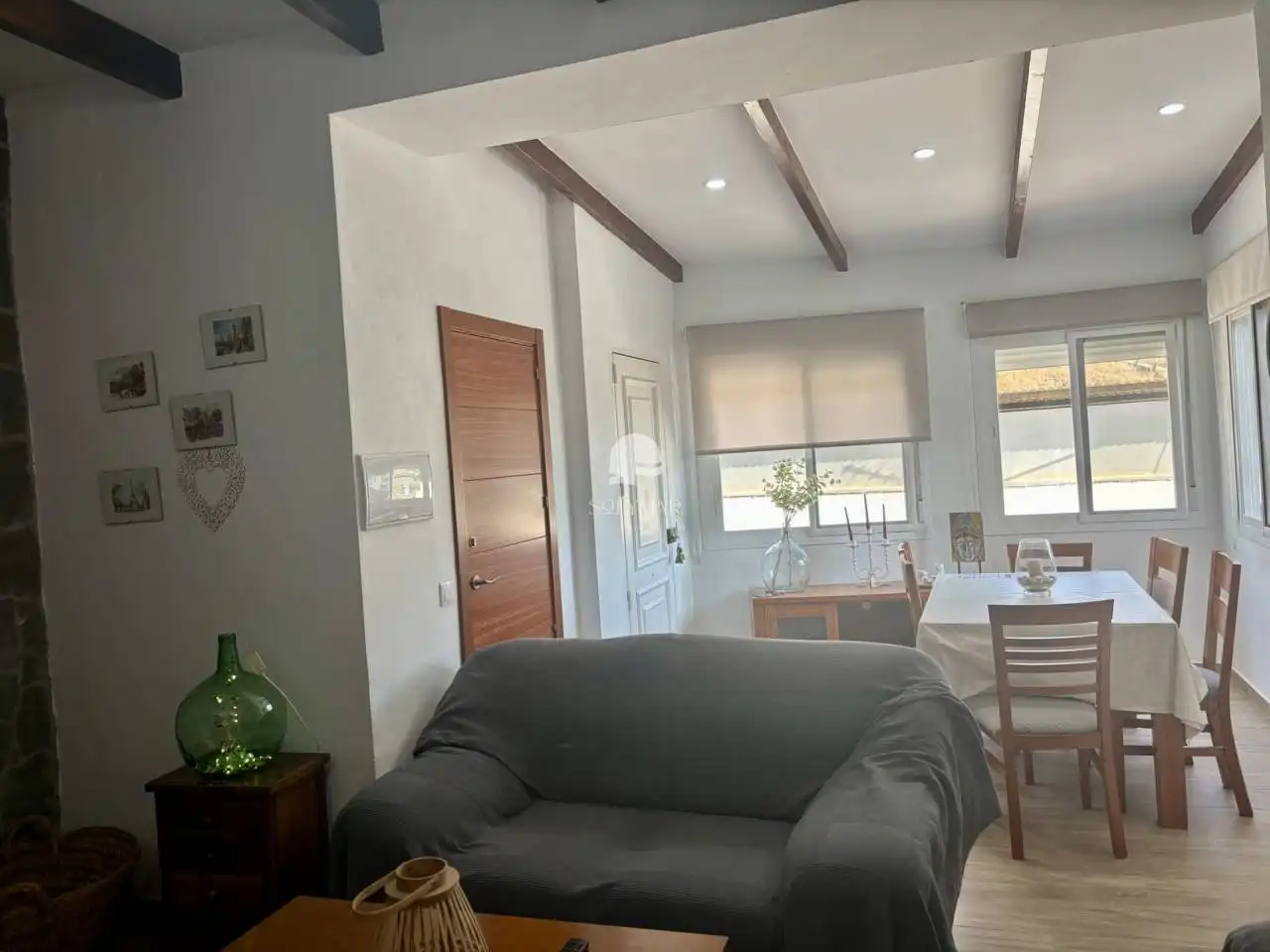 Sala de estar de Casa o chalet de alquiler en Canillas de Aceituno con Aire acondicionado, Calefacción y Jardín privado