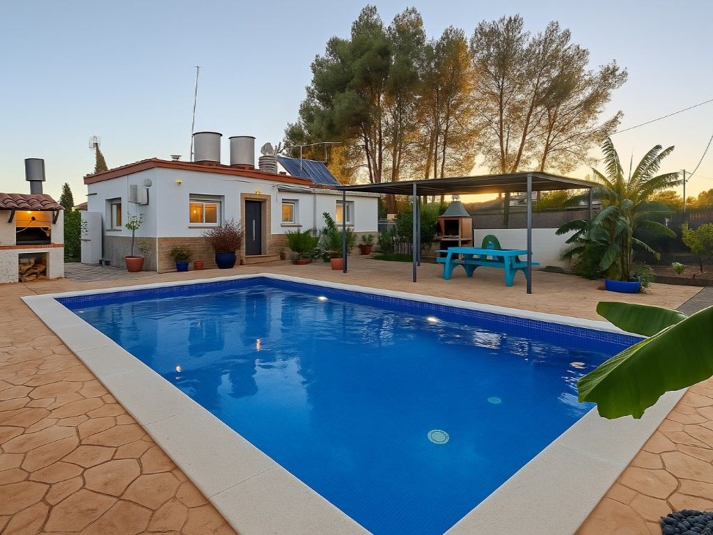 Piscina de Casa o xalet en venda en Cubelles