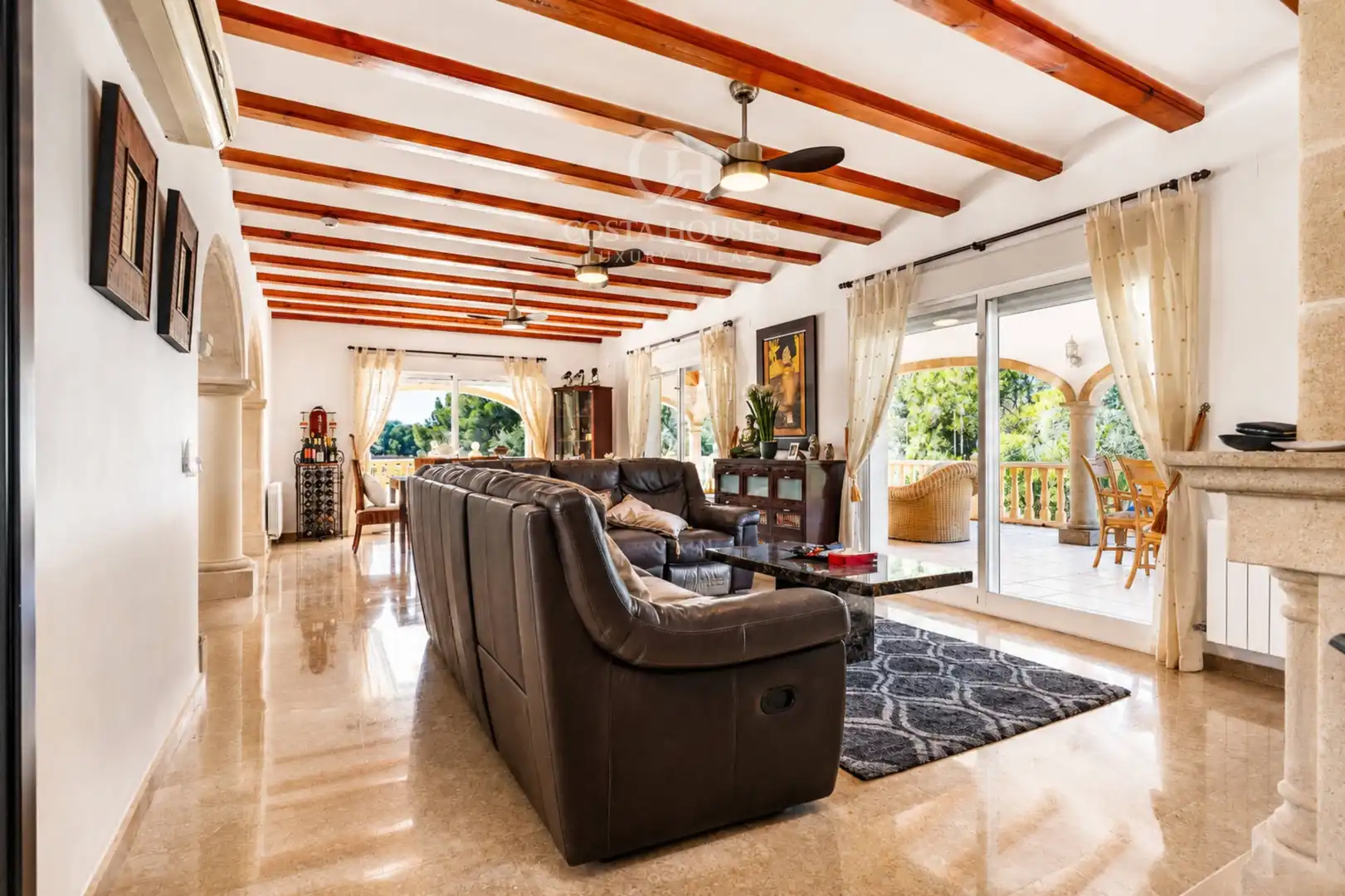 Sala de estar de Casa o chalet en venta en Jávea / Xàbia con Aire acondicionado, Calefacción y Jardín privado