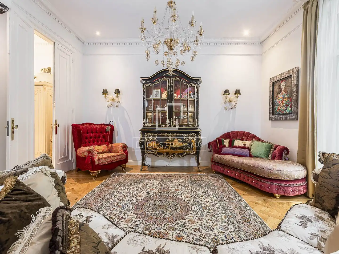 Sala de estar de Piso en venta en Barcelona con Aire acondicionado, Calefacción y Parquet