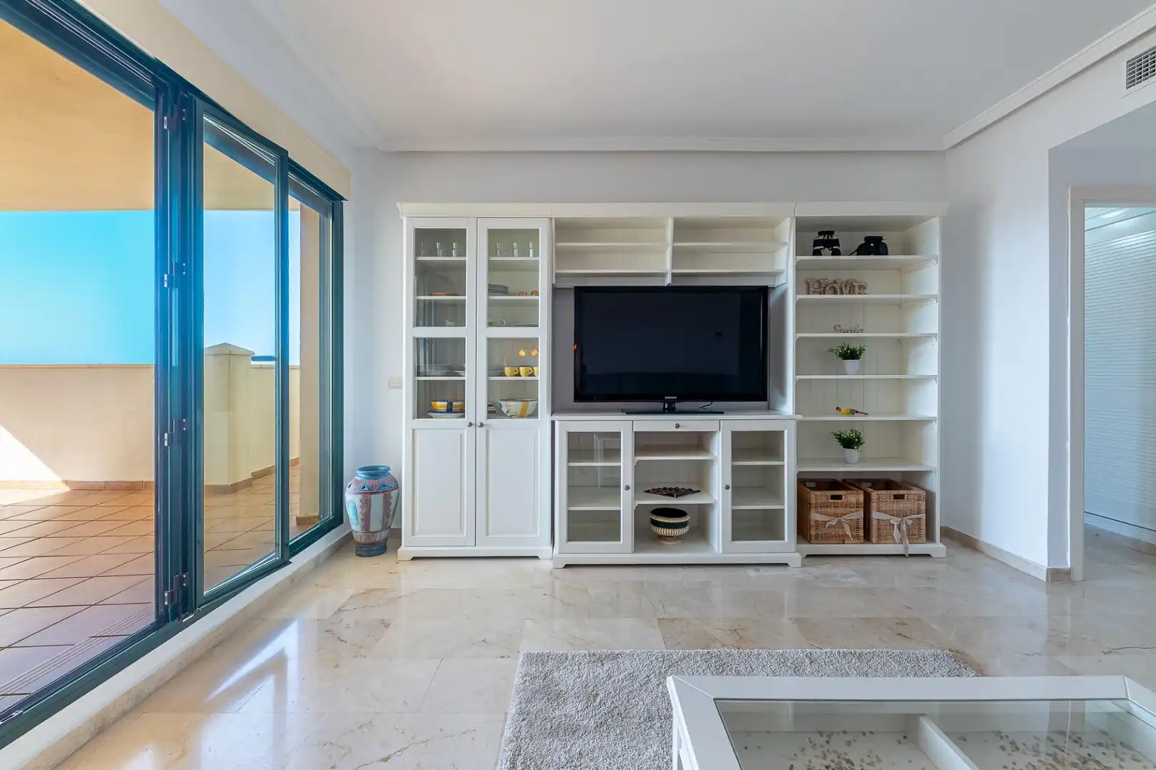 Sala de estar de Apartamento en venta en Benalmádena con Aire acondicionado, Calefacción y Jardín privado