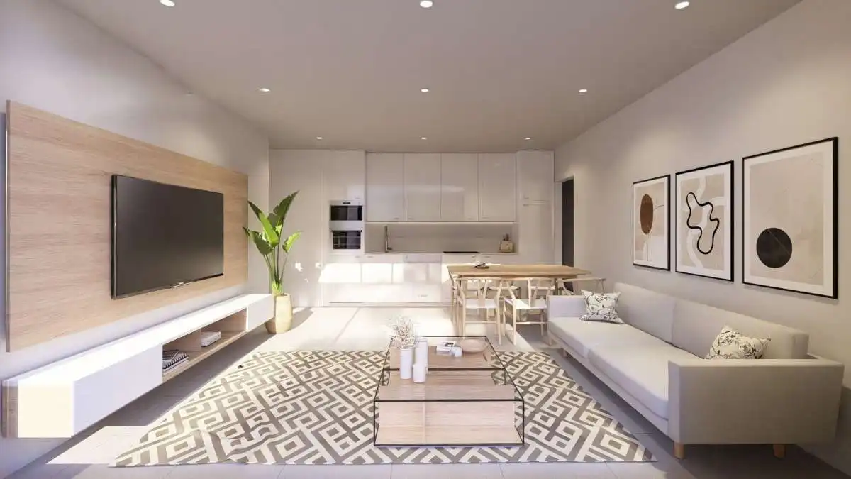Sala de estar de Planta baja en venta en Jávea / Xàbia con Piscina comunitaria