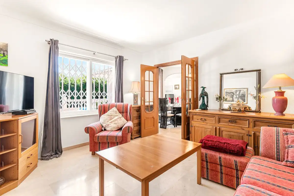 Sala de estar de Casa o chalet en venta en Mijas con Aire acondicionado, Calefacción y Jardín privado