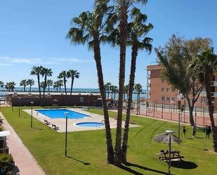 Swimming pool of Flat to rent in Cubelles  with Heating, Private garden and Parquet flooring