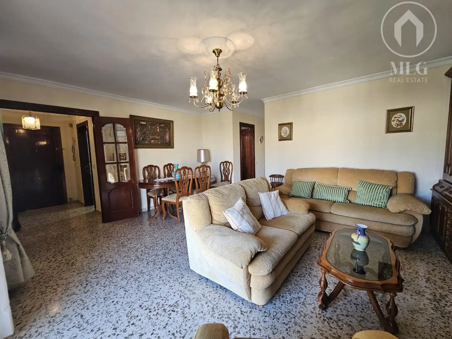 Sala d'estar de Pis en venda en Málaga amb Aire condicionat, Terrassa i Moblat