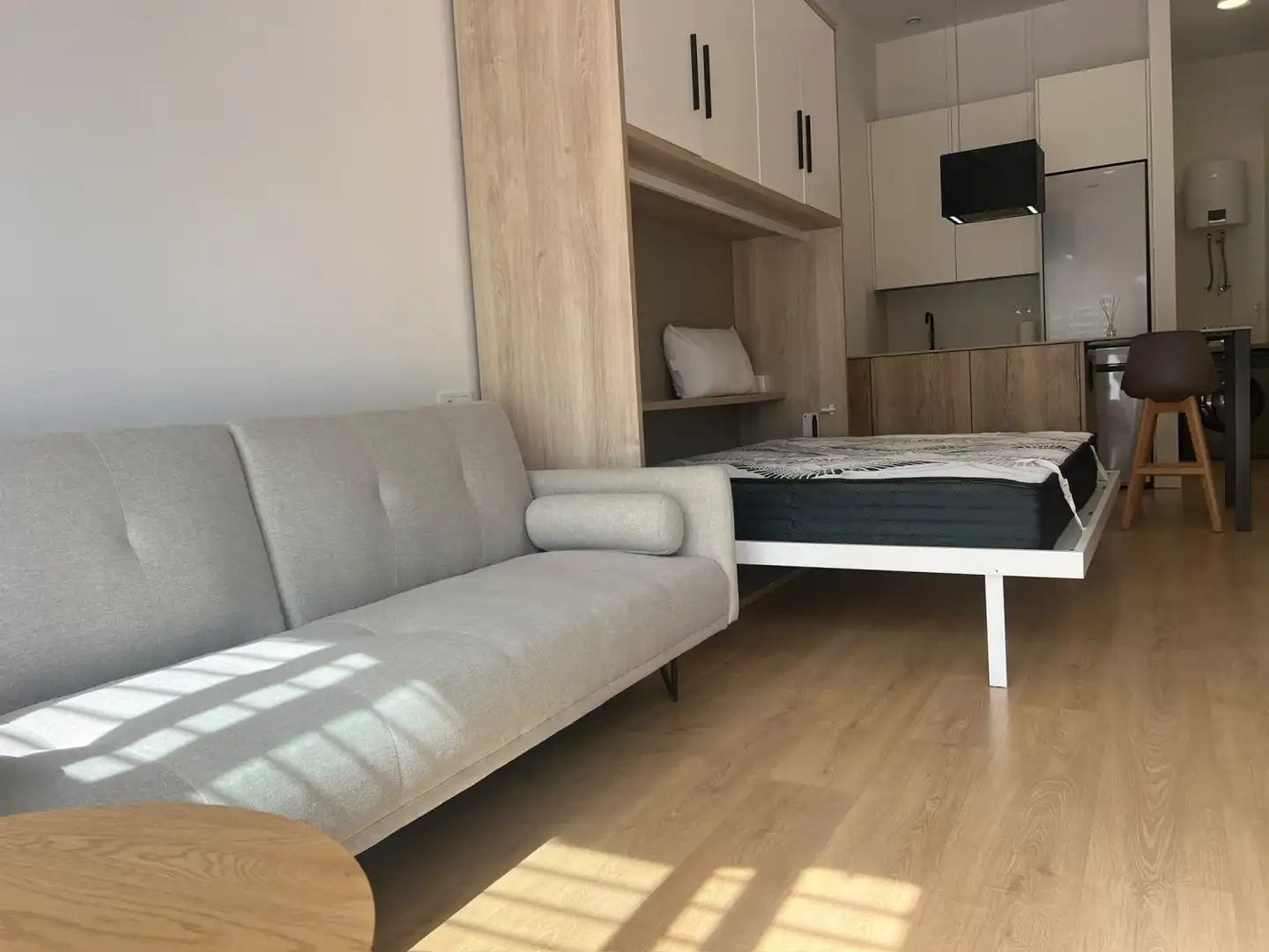 Sala d'estar de Estudi de lloguer en Murcia amb Aire condicionat, Calefacció i Moblat