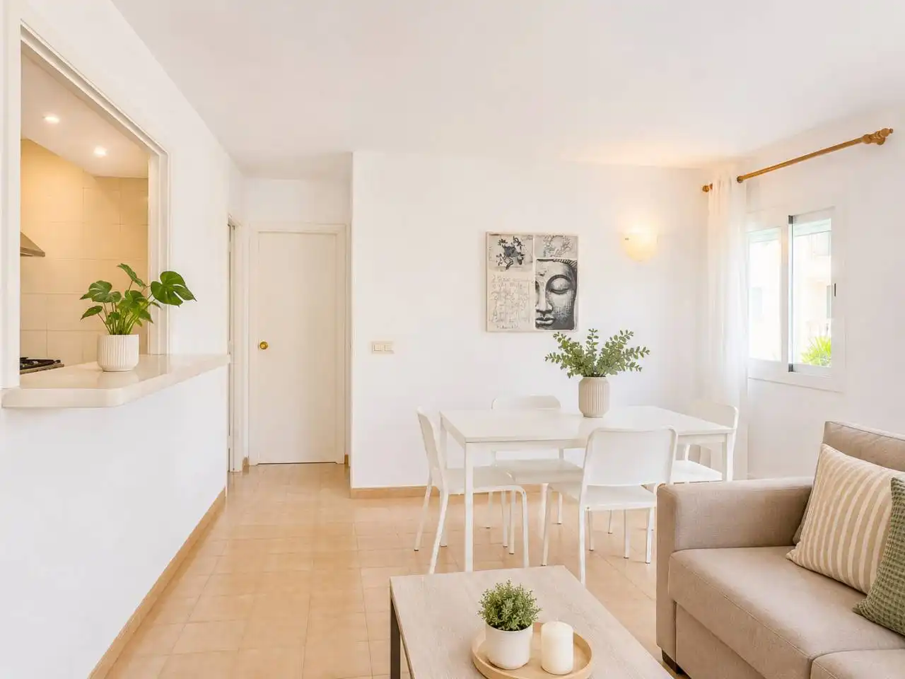 Wohnzimmer von Wohnung zum Verkauf in Pollença mit Klimaanlage, Möbliert und Balkon