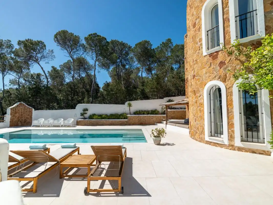 Terrace of Houses for sale in Sant Josep de sa Talaia  with Air Conditioner, Heating and Private garden