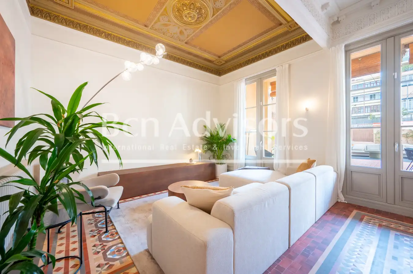 Sala de estar de Piso en venta en Barcelona con Aire acondicionado, Calefacción y Parquet