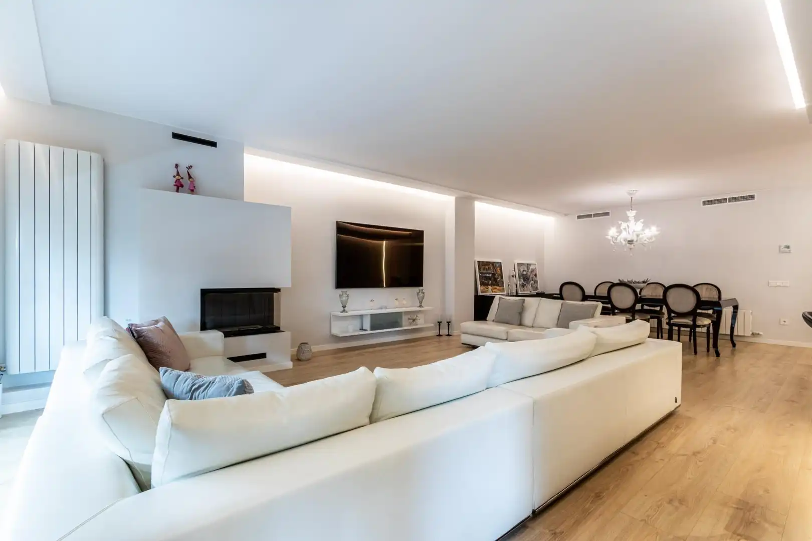 Sala de estar de Piso en venta en Manresa con Calefacción, Jardín privado y Parquet