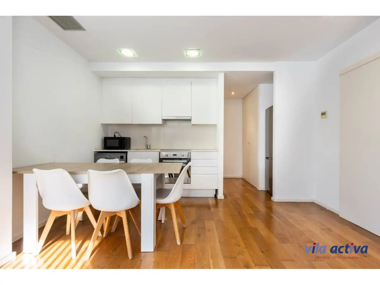 Kitchen of Flat for sale in Sabadell  with Air Conditioner, Heating and Parquet flooring