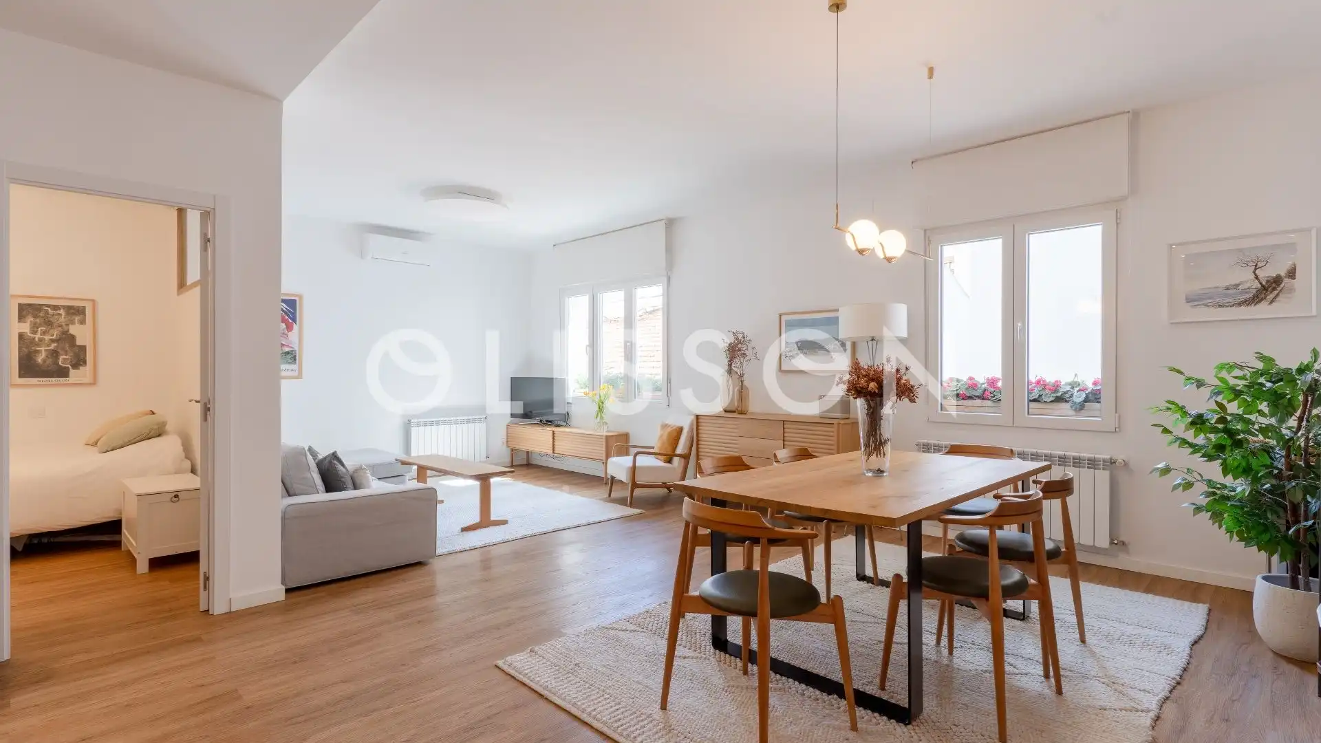 Sala de estar de Piso en venta en  Madrid Capital con Aire acondicionado, Calefacción y Amueblado