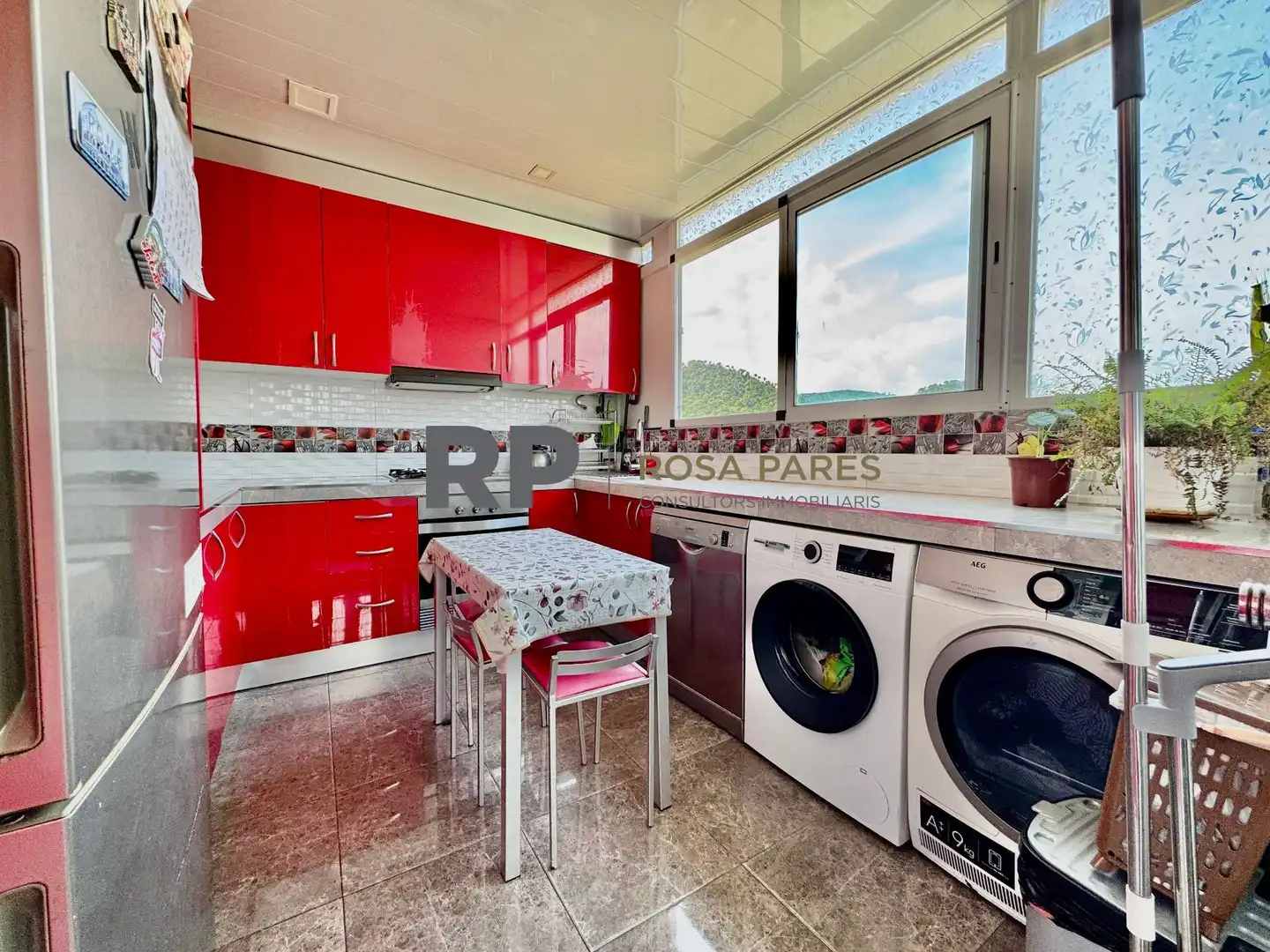 Küche von Wohnung zum Verkauf in La Garriga mit Klimaanlage, Heizung und Terrasse