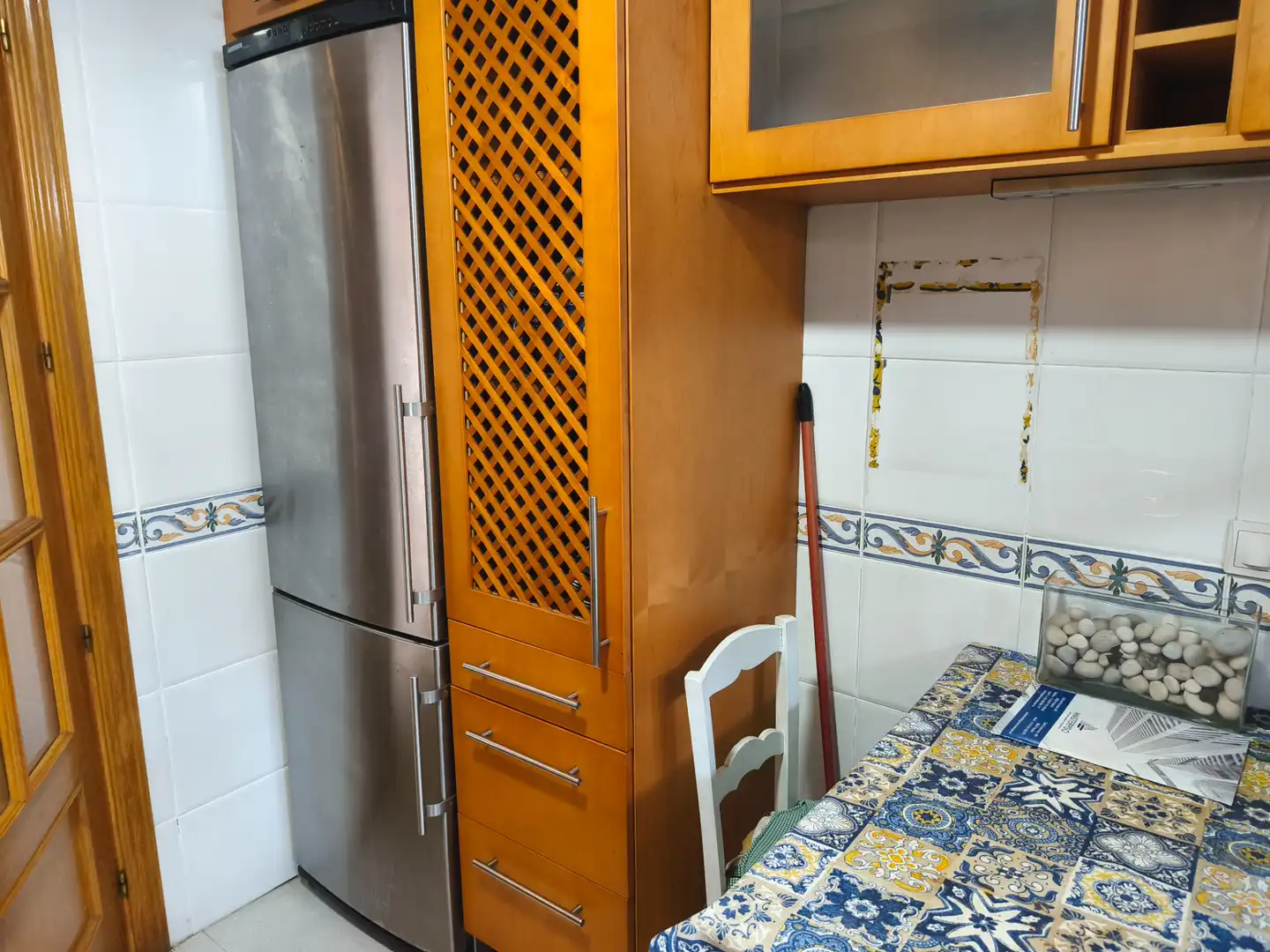 Kitchen of Flat for rent in Madrid  with Air Conditioner, Heating and Private garden