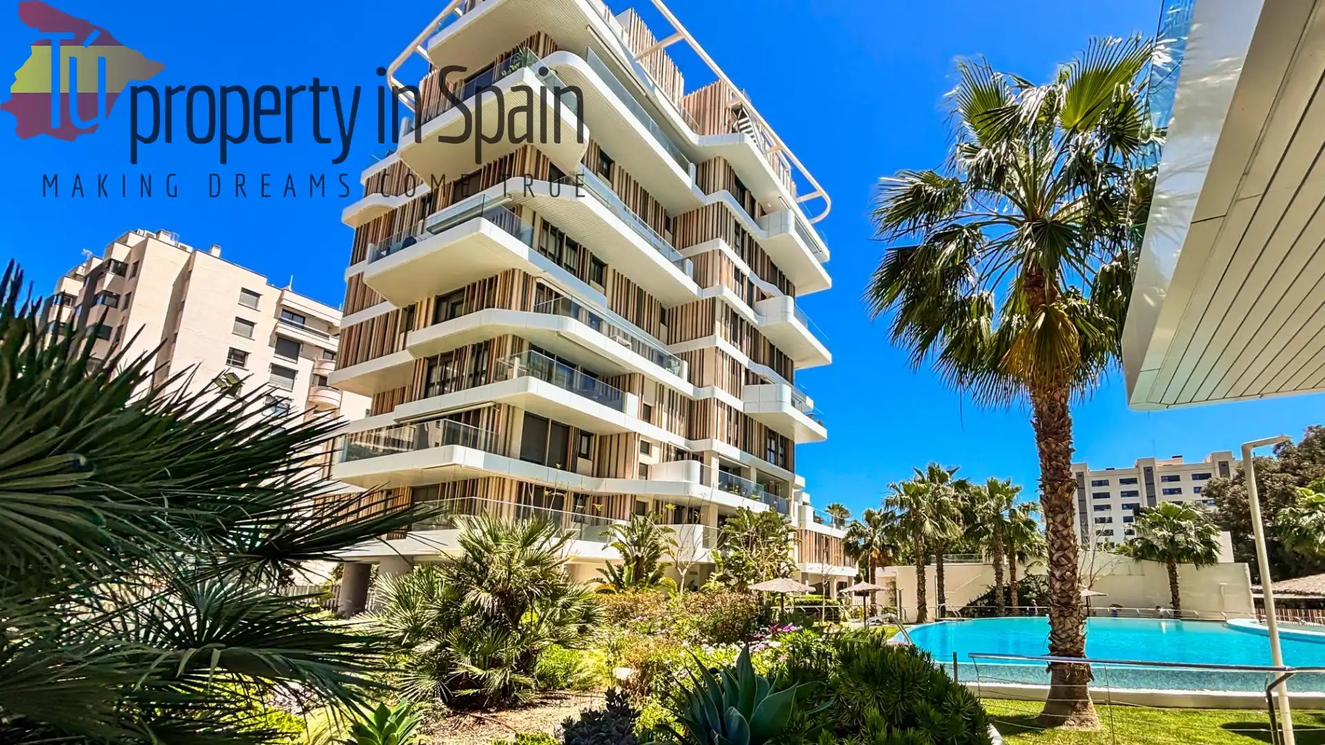 Vista exterior de Piso para compartir en Alicante / Alacant con Terraza, Amueblado y Piscina comunitaria