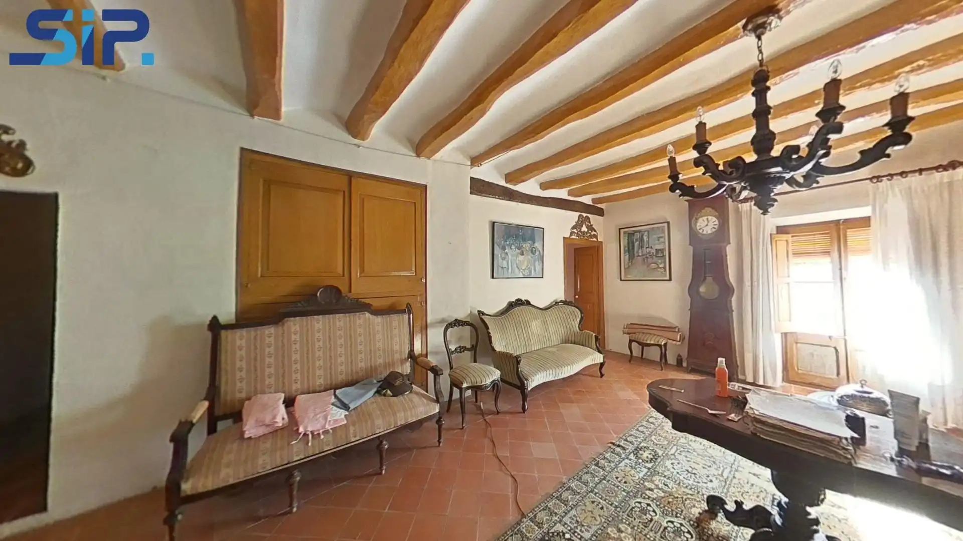 Sala de estar de Finca rústica en venta en Pontons con Jardín privado, Terraza y Piscina