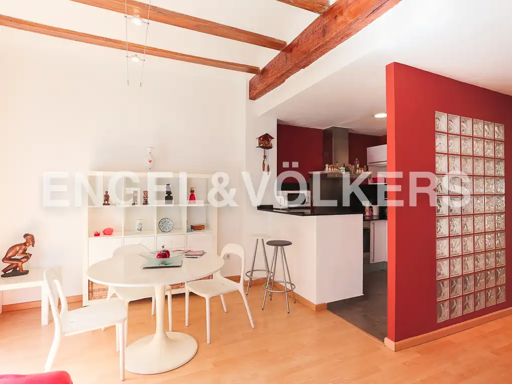 Küche von Wohnung zur Miete in Valencia mit Klimaanlage, Heizung und Parkett