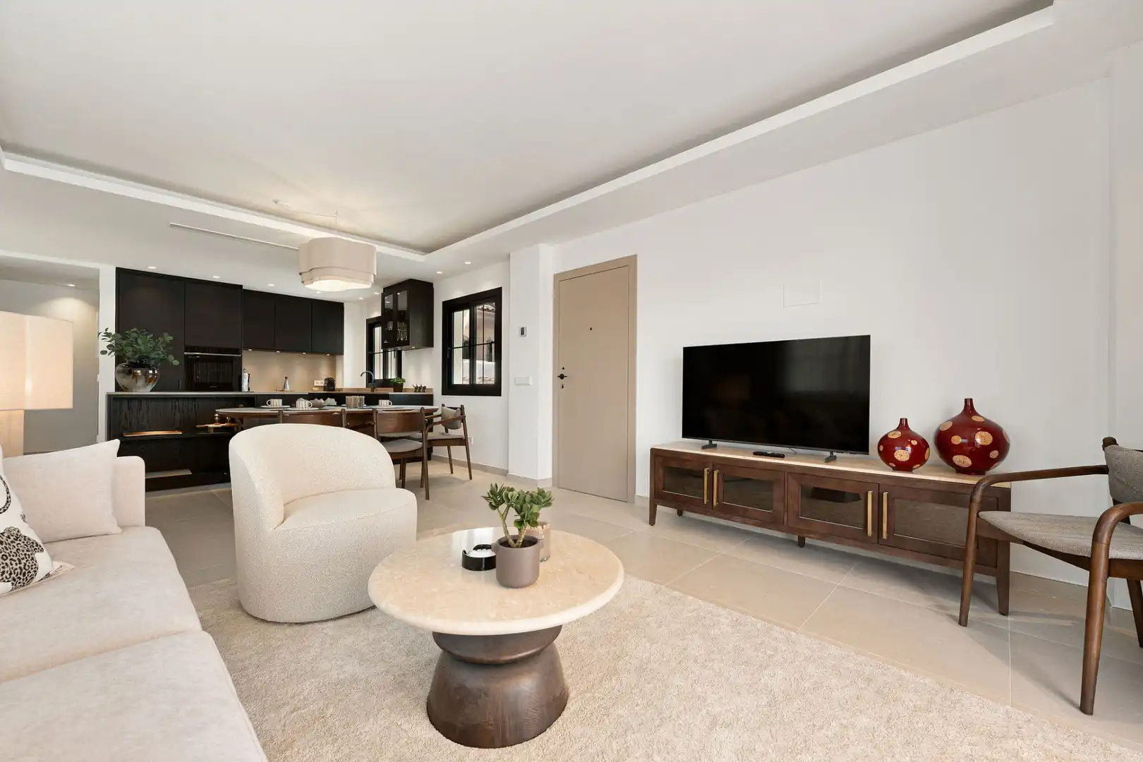 Sala de estar de Apartamento en venta en Marbella con Aire acondicionado, Terraza y Piscina