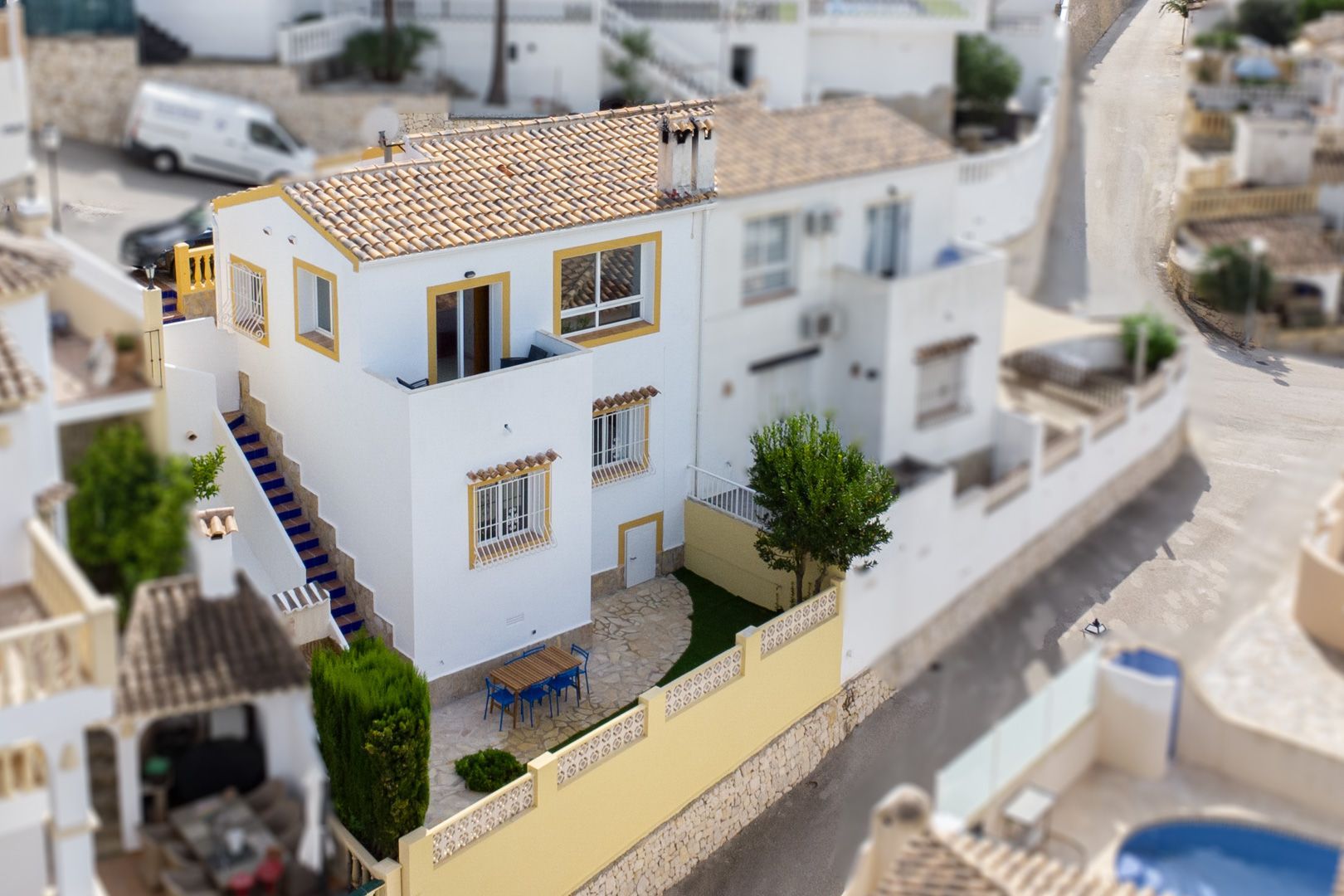 Vista exterior de Casa o chalet en venta en Benitachell / El Poble Nou de Benitatxell con Jardín privado, Terraza y Amueblado