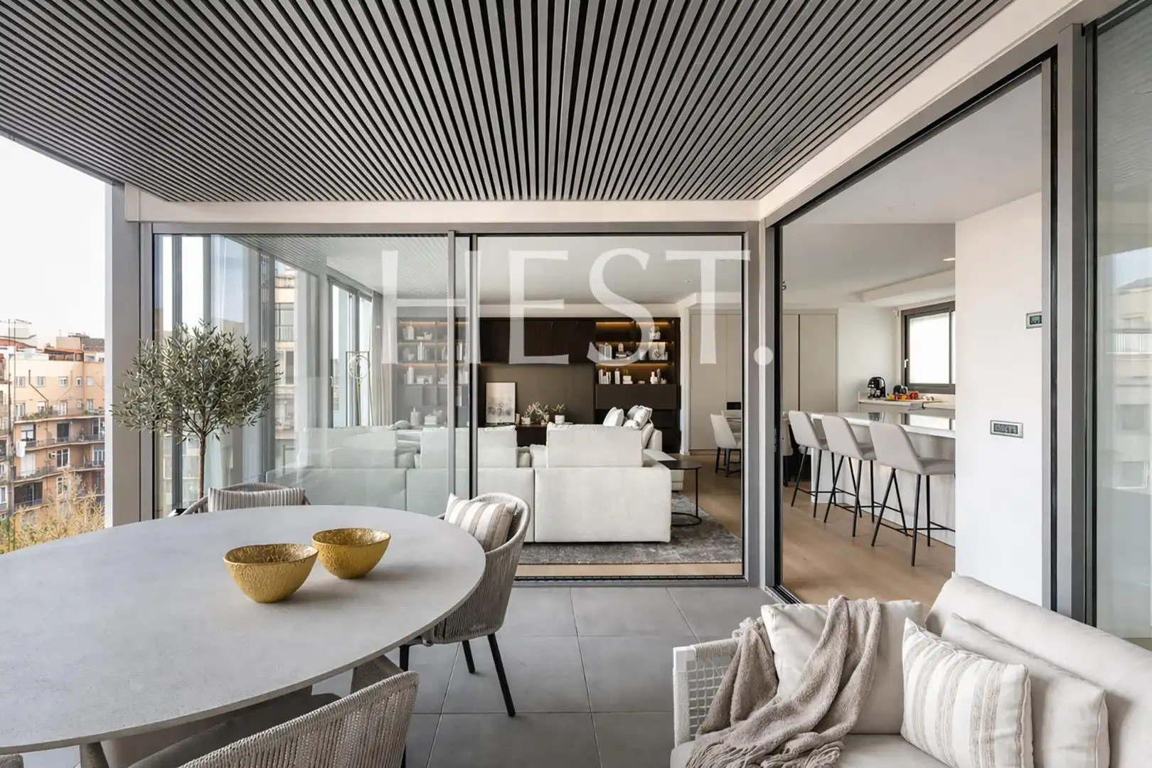 Sala de estar de Piso en venta en Barcelona con Aire acondicionado, Calefacción y Parquet