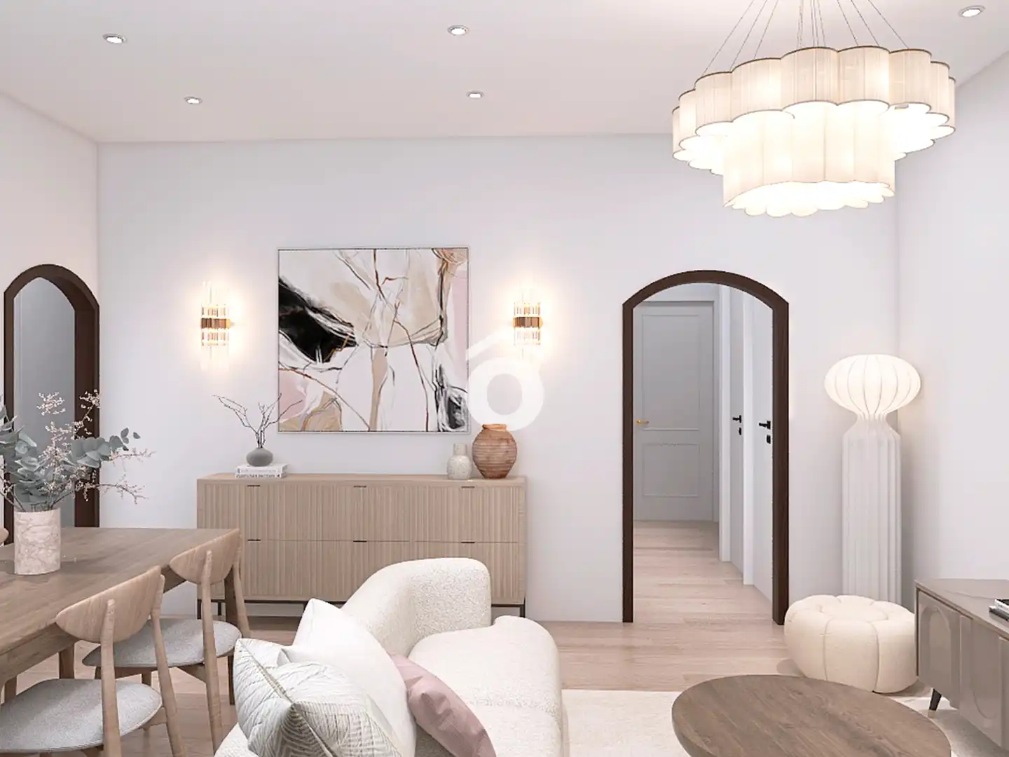 Wohnzimmer von Wohnung zum Verkauf in Esparreguera mit Klimaanlage, Heizung und Balkon