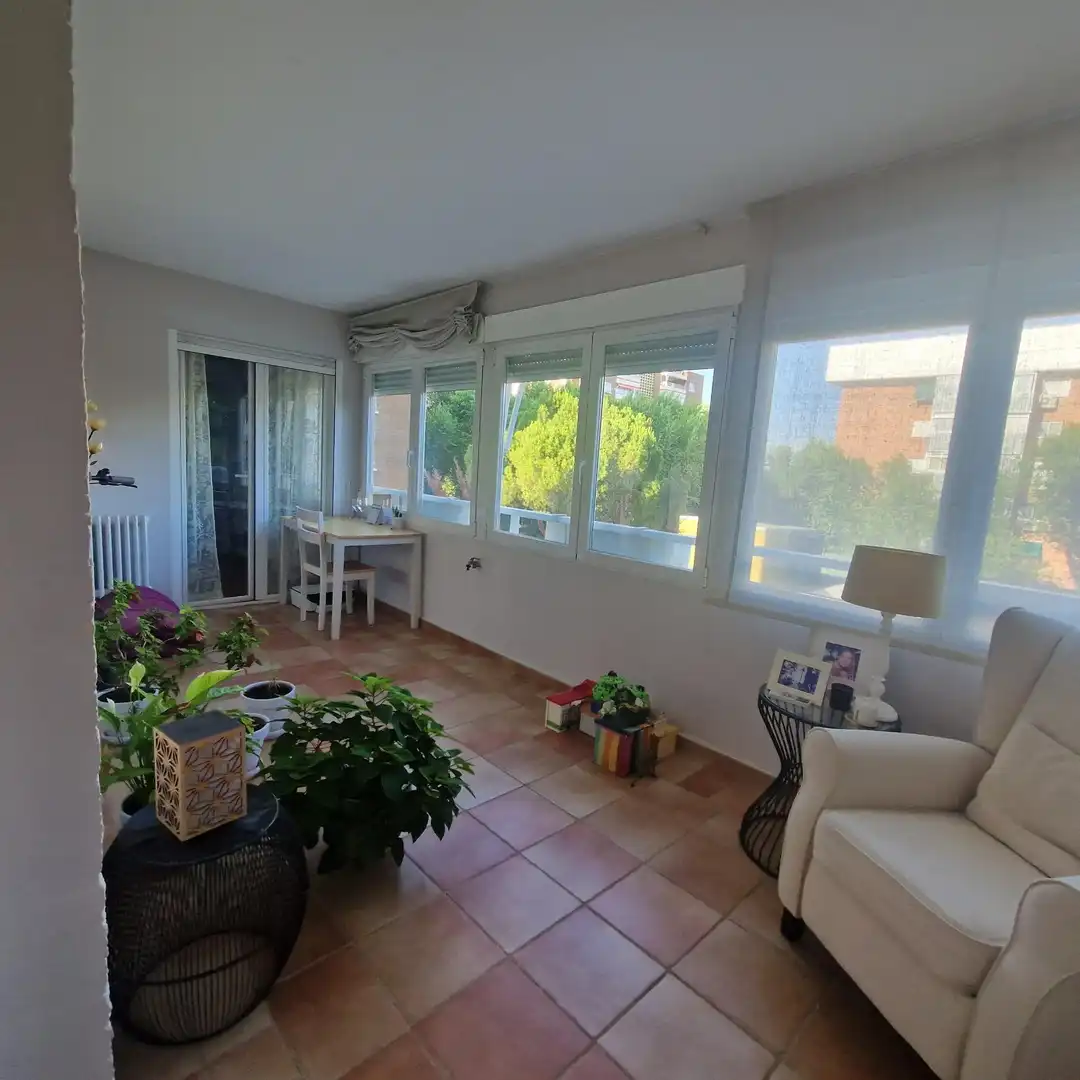 Balcony of Flat for sale in Madrid  with Air Conditioner, Heating and Private garden