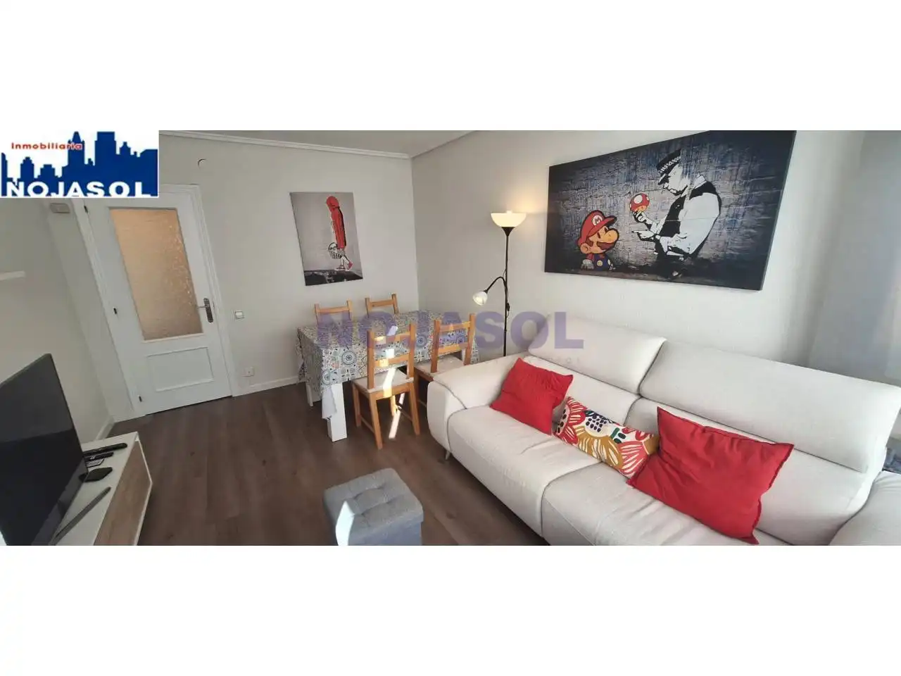 Sala de estar de Apartamento de alquiler en Noja con Calefacción, Parquet y Terraza