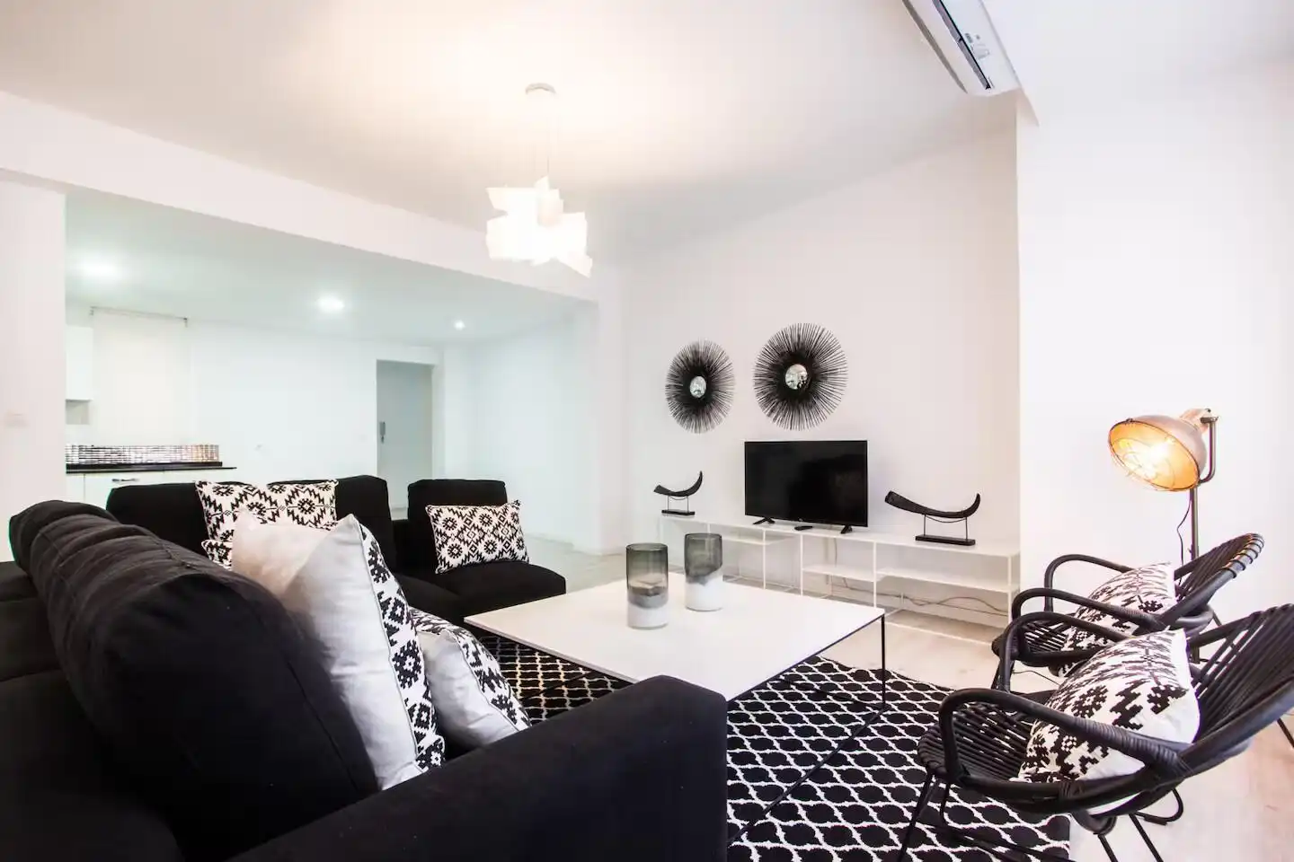 Wohnzimmer von Wohnung zur Miete in Viladecans mit Klimaanlage, Terrasse und Möbliert
