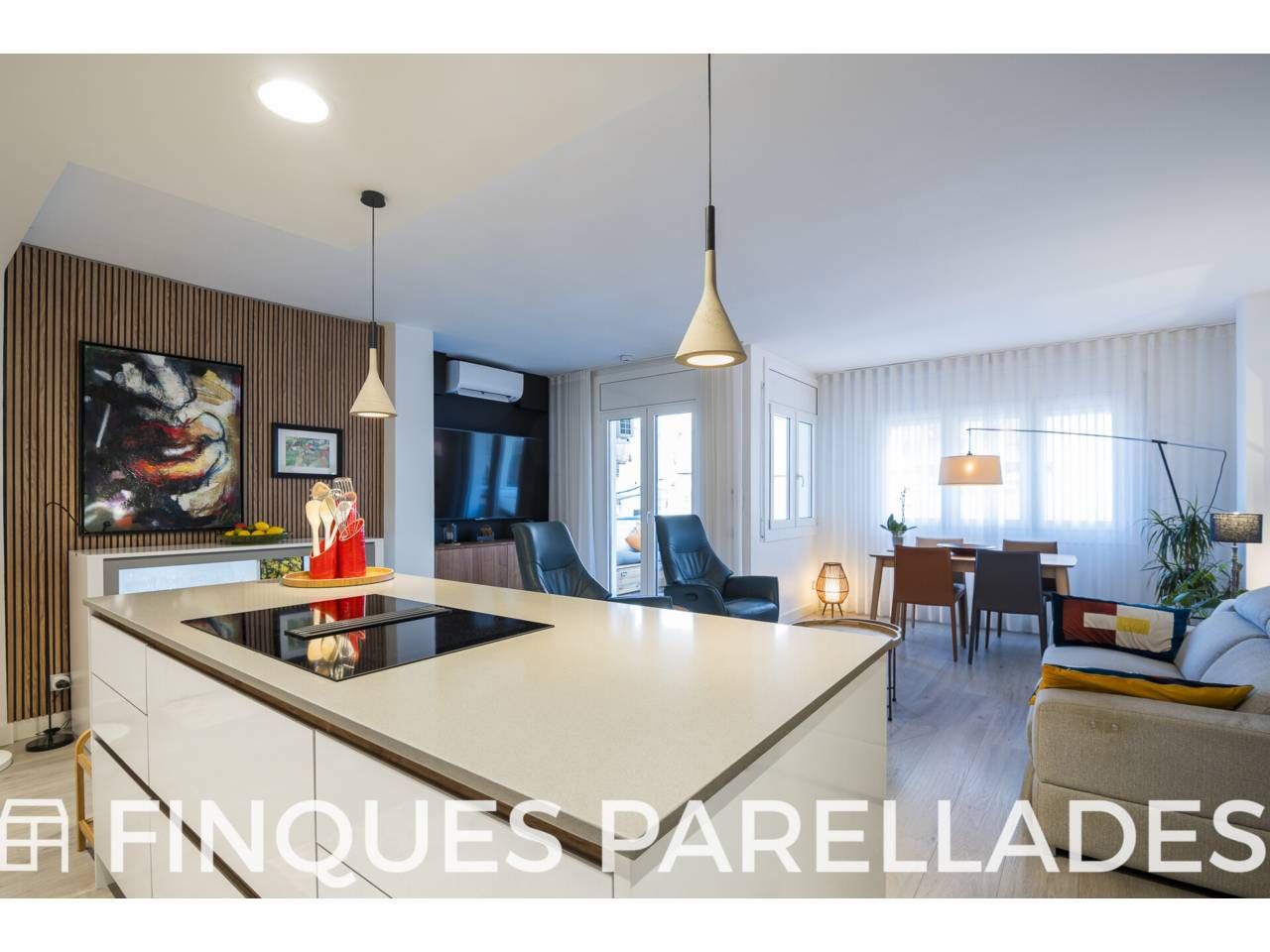 Kitchen of Flat for sale in Sitges  with Air Conditioner, Parquet flooring and Terrace